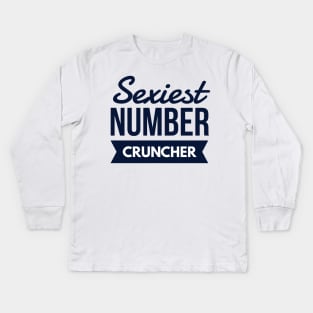 Accountant Sexiest Number Cruncher Kids Long Sleeve T-Shirt